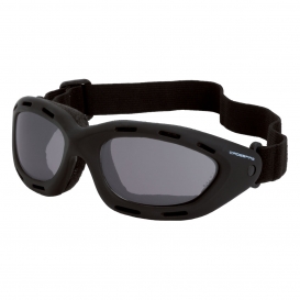 CrossFire 91352AF Element Safety Goggles - Black Foam Lined Frame - Smoke Anti-Fog Lens
