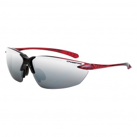 CrossFire 9233 Sniper Safety Glasses - Red Frame - Silver Mirror Lens