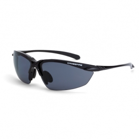 CrossFire Sniper Safety Glasses - Black Frame - Smoke Polarized Lens