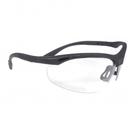 Radians CH1-1 Cheaters Safety Glasses - Smoke Frame - Clear Bifocal Lens