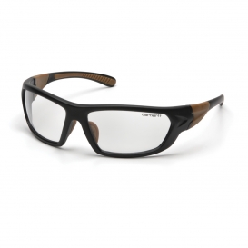 Carhartt Rockwood Safety Glasses Black Frames and Gray Lens Anti Fog CHB720DT 