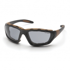 Carhartt Carthage Safety Eyewear - Black/Tan Frame - Gray Anti-Fog Lens