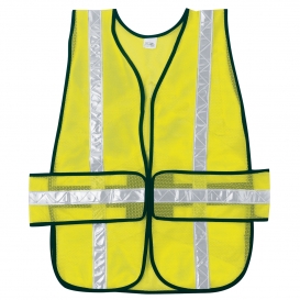 MCR Safety CHEV2LP Non ANSI Adjustable Chevron Safety Vest - Yellow/Lime