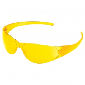 MCR Safety CK114 CK1 Safety Glasses - Yellow Frame - Amber Lens