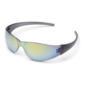 Crews CK118 Checkmate Safety Glasses - Black Frame - Rainbow Mirror Lens