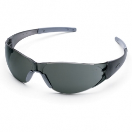 Crews CK2 Safety Glasses - Gray Lens - Silver Nose Piece
