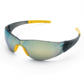 Crews CK2 Safety Glasses - Banana Mirror Lens - Yellow Nose Piece