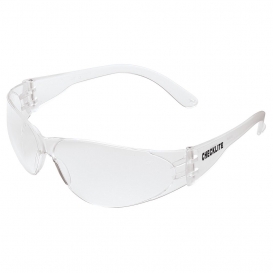 MCR Safety CL010 Checklite CL1 Safety Glasses - Clear Temples - Clear Uncoated Lens