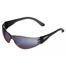 MCR Safety CL118 Checklite CL1 Safety Glasses - Smoke Temples - Blue Mirror Lens