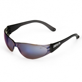 Crews CL118 Checklite Safety Glasses - Smoke Temples - Blue Mirror Lens