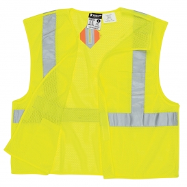 River City CL2MLPFR Type R Class 2 Limited Flammability Breakaway Mesh Safety Vest - Yellow/Lime