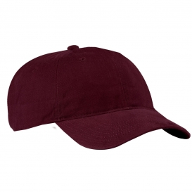 Port & Company CP77 Brushed Twill Low Profile Cap - Maroon