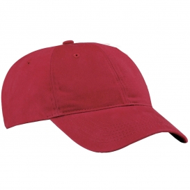 Port & Company CP77 Brushed Twill Low Profile Cap - Red