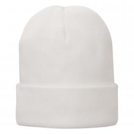 Port & Company CP90L Fleece-Lined Knit Cap - White
