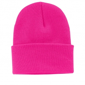 Port & Company CP90 Knit Cap - Neon Pink Glo