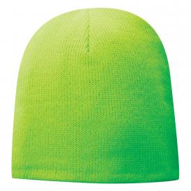 Port & Company CP91L Fleece-Lined Beanie Cap - Neon Green