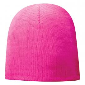 Port & Company CP91L Fleece-Lined Beanie Cap - Neon Pink