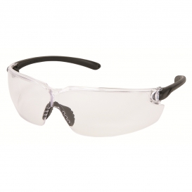 MCR Safety BL010 BL1 Safety Glasses - Black Temples - Clear Uncoated Lens