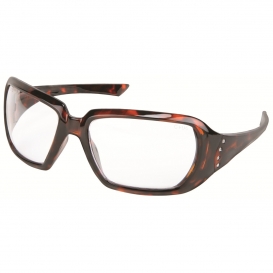 MCR Safety CR1220 CR2 Safety Glasses - Tortoise Shell Frame - Clear Lens