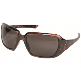 MCR Safety CR1222 CR2 Safety Glasses - Tortoise Shell Frame - Gray Lens