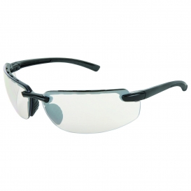MCR Safety CR1319 Crews 3 Safety Glasses - Black Frame - Indoor/Outdoor Mirror Lens