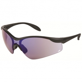 Crews CT93718B Citation 937 Safety Glasses - Black Frame - Blue Mirror Lens