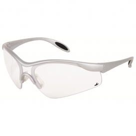 Crews CT93740 Citation 937 Safety Glasses - Silver Frame - Clear Lens