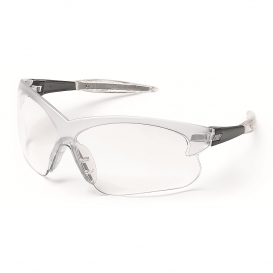 Crews DC210 Deuce Safety Glasses - Small Clear/Smoke Frame - Clear Anti-Fog Lens
