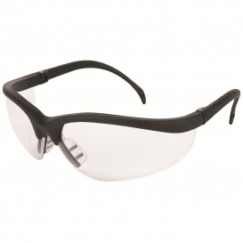 MCR Safety KD410 Klondike KD4 Safety Glasses - Black Frame - Clear Lens