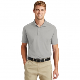 gray polo with khaki pants