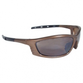 Radians Chaos Safety Glasses - Mocha Frame - Smoke Lens