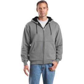CornerStone CS620 Heavyweight Full-Zip Hooded Sweatshirt with Thermal Lining - Athletic Heather