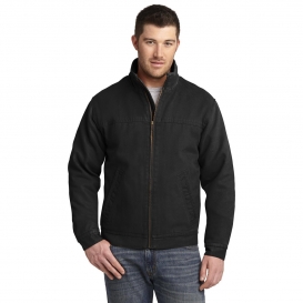 CornerStone CSJ40 Washed Duck Cloth Flannel-Lined Work Jacket - Black
