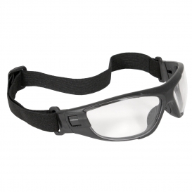 Radians CT1-11 Cuatro 4-In-1 Safety Glasses/Goggles - Smoke Foam Lined Frame - Clear Anti-Fog Lens