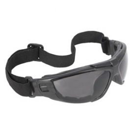 Radians Cuatro 4-In-1 Safety Glasses/Goggles - Smoke Foam Lined Frame - Smoke Anti-Fog Lens
