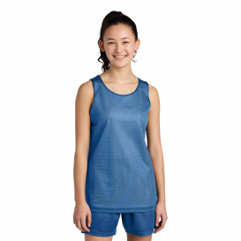 Sport-Tek YST5000 Youth PosiCharge Reversible Mesh Tank - Carolina Blue/White