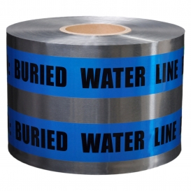 CAUTION BURIED WATERLINE BELOW - Detectable Underground Warning Tape