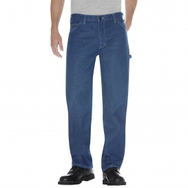 dickies relaxed fit carpenter jean stone washed indigo blue
