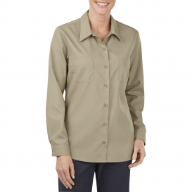 Dickies FL5350 Women\'s Industrial Long Sleeve Work Shirt - Desert Sand