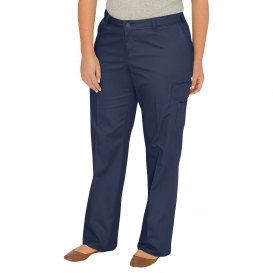 Dickies FPW337 Women\'s Relaxed Fit Straight Leg Cargo Pants (Plus) - Navy