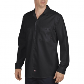 Dickies LL307 Long Sleeve Industrial Cotton Work Shirt - Black