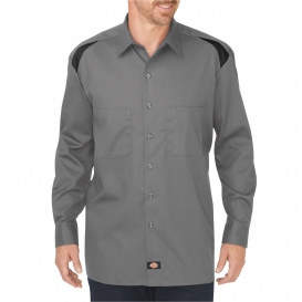 Dickies LL605 Long Sleeve Performance Team Shirt - Smoke/Black