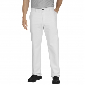 Dickies LP812 Industrial Relaxed Fit Flat Front Pants - White