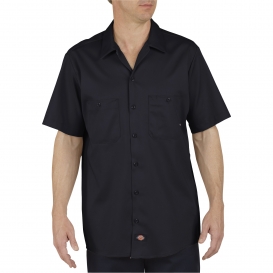 Dickies LS307 Industrial Cotton Short Sleeve Work Shirt - Black