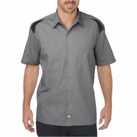 Dickies LS605 Short Sleeve Performance Team Shirt - Smoke/Black
