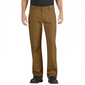 Dickies LU239 Industrial Relaxed Fit Straight Leg Carpenter Duck Jeans - Rinsed Brown Duck