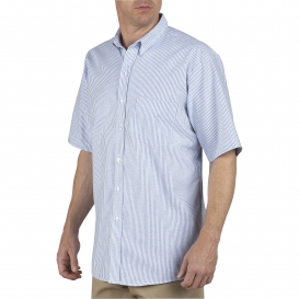 Dickies SS46 Button-Down Oxford Short Sleeve Shirt - White/Blue Stripe