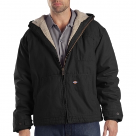 Dickies TJ350 Duck Sherpa Lined Hooded Jacket - Black