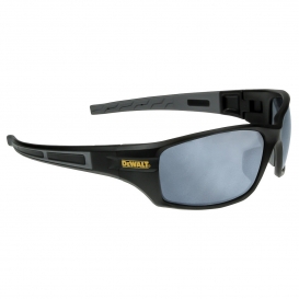 DEWALT DPG101-6 Auger Safety Glasses - Black/Gray Frame - Silver Mirror Lens
