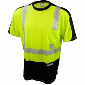 DeWalt DST11B Type R Class 2 Moisture Wicking Mesh Safety Shirt - Yellow/Lime